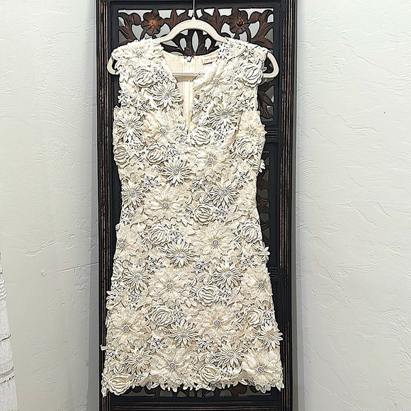 Tory Burch Dresses & Skirts - Tory Burch Merida Lace Floral Dress Ivory Sz. 2